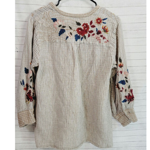 Johnny Was Workshop Voyager Tunic in Stripe, sz Large - Picture 9 of 14